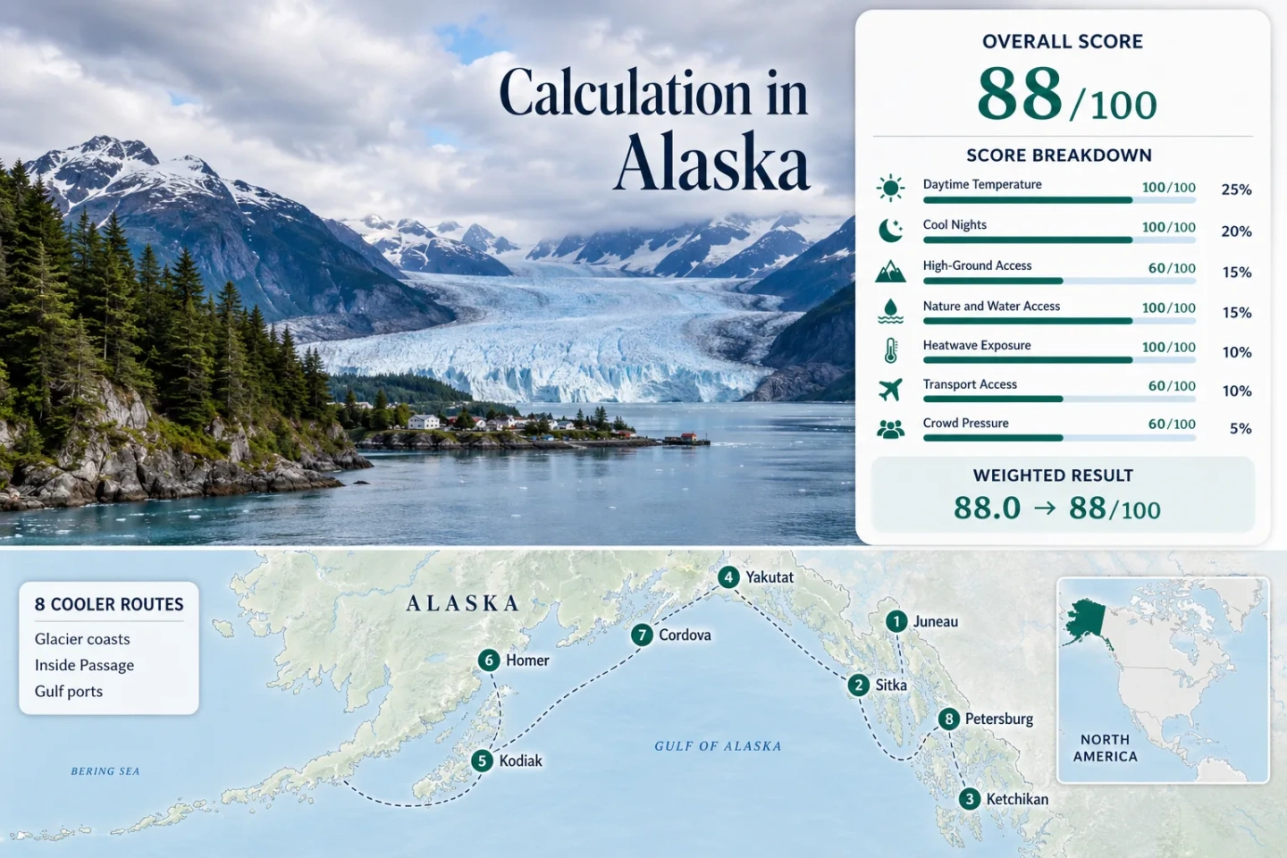 Alaska in summer offers coolcation with glacier views, charming coastal towns, and scenic travel experiences during the warm season.