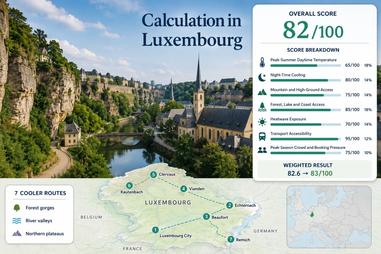 Luxembourg cooler routes offer scenic forest gorges, river valleys, and compact rail escapes for outdoor and nature lovers.