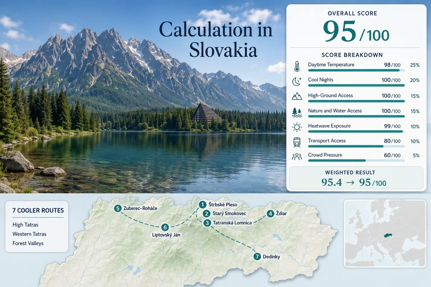 Slovakia coolcation routes showcase stunning High Tatras, lush forest valleys, and fresh mountain air for adventure seekers and nature lovers.
