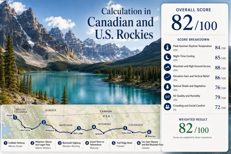 Cooler Summer Routes Through the Canadian and U.S. Rockies